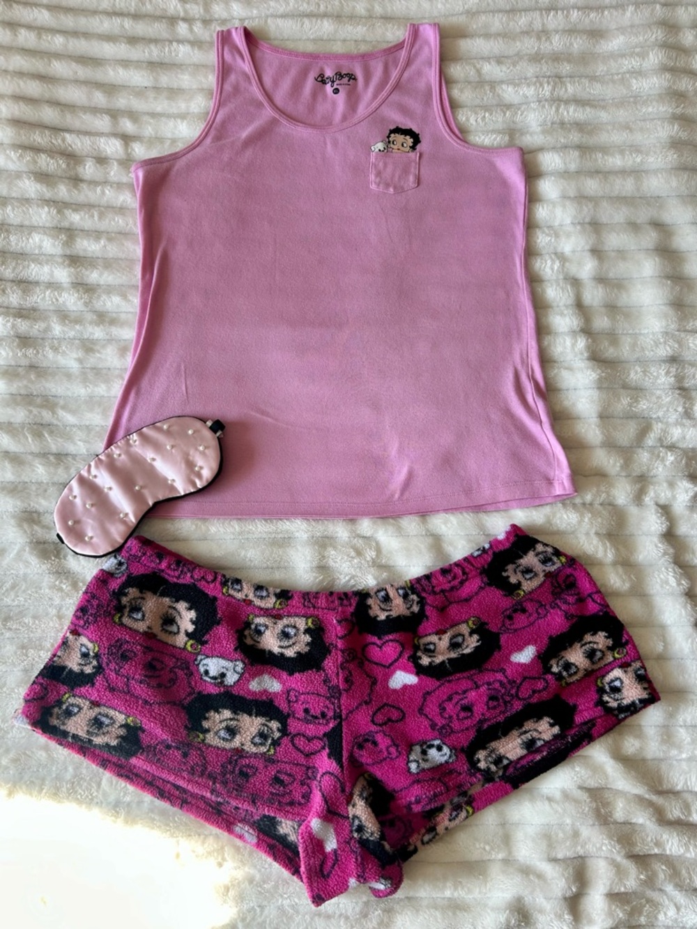 💖 Betty Boop Pajama Set – Cute & Cozy-Free sleep mask! ✨